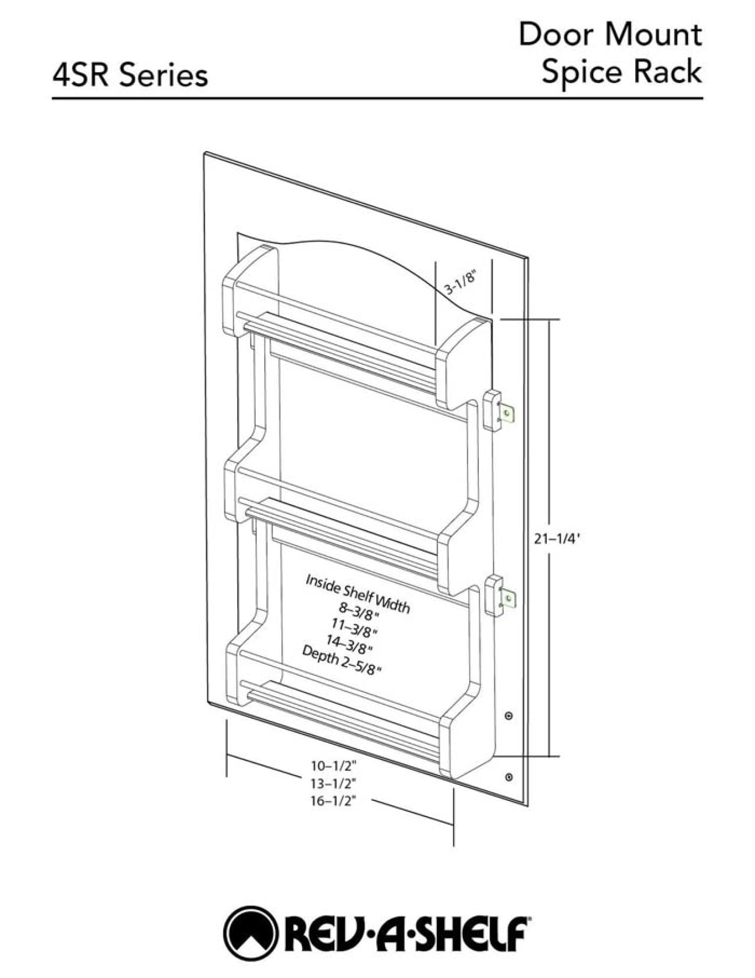 Rev-A-Shelf 15" 3 Tiered Pull Out Shelf Organizer for Kitchen Cabinets, Pantry Storage Spice Seasoning Rack, Door/Wall Mounted, Maple Wood, 4SR-15 - Image 9