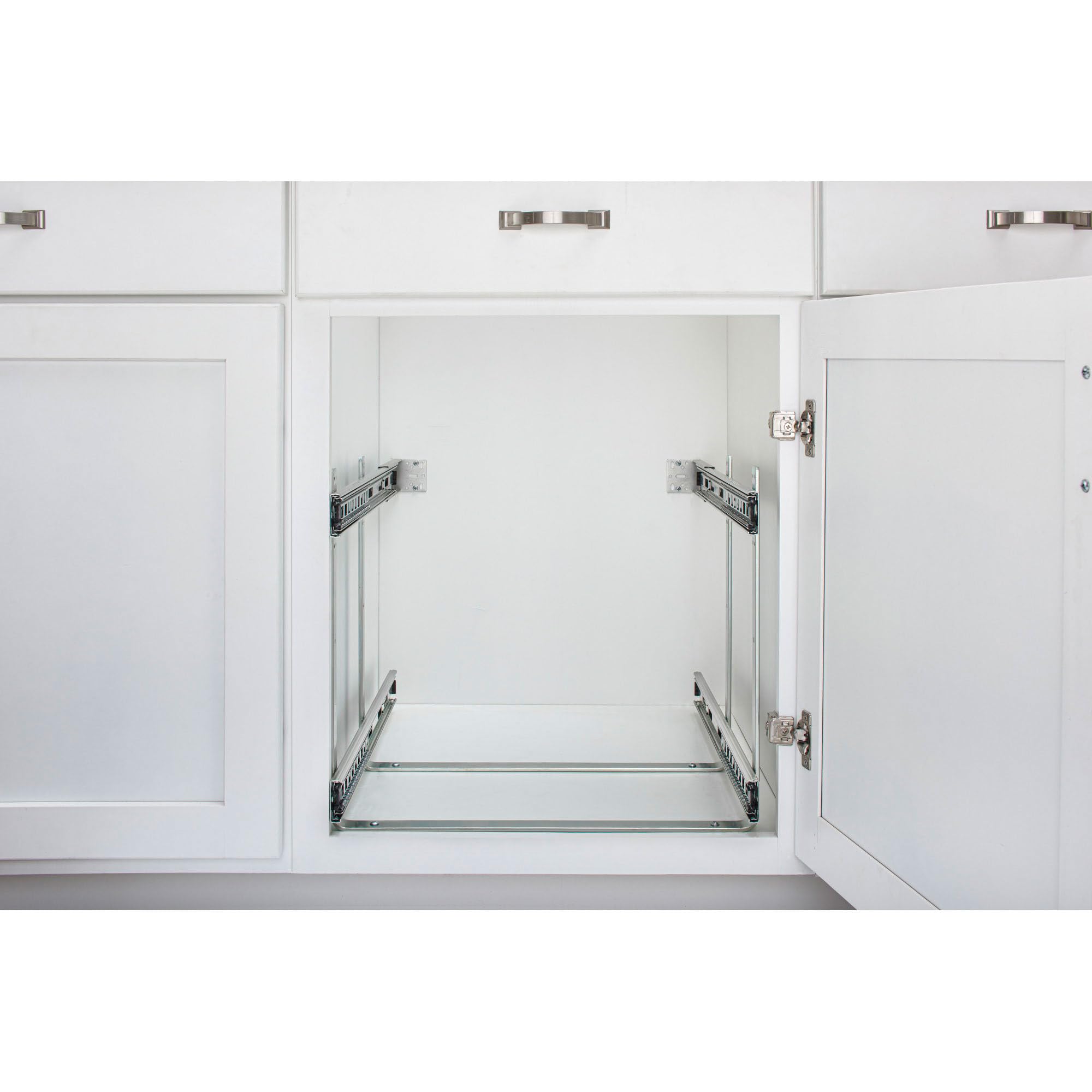 Rev-A-Shelf 2-Tier Kitchen Cabinet Pullout 11.75" Cabinet Organizer for Pots, Pans, and Lid Cookware, Adjustable Heavy Duty Wire, Chrome, 5CW2-1222-CR - Image 9