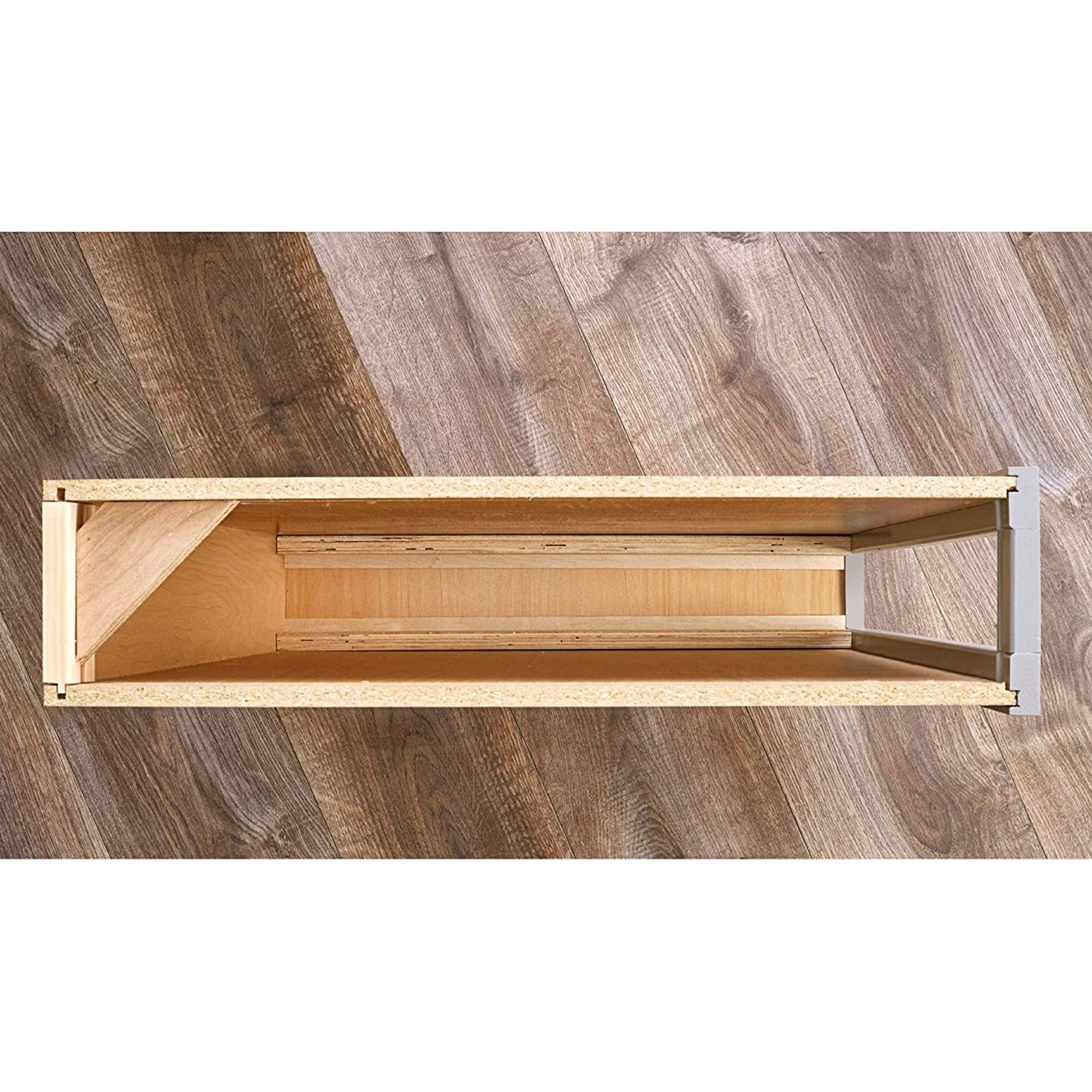 Rev-A-Shelf 3" Pull Out Shelf Organizer for Between Base Kitchen Cabinets, Adjustable Filler Spice Rack Seasoning Storage Holder, Wood, 438-BC-3C - Image 4
