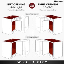 Rev-A-Shelf 31” Pull Out Half Moon Lazy Susan Shelf Sliding Organizer w/Hardware for Blind Corner Kitchen or Bathroom Cabinets, White, 6882-31-11-570 - Image 5