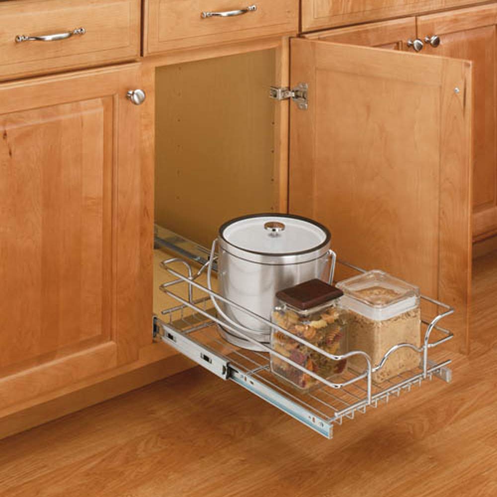Rev-A-Shelf 5WB1-1520-CR Base Cabinet Pull Out Chrome Basket - Image 4