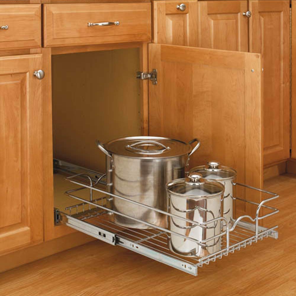 Rev-A-Shelf 5WB1-1520-CR Base Cabinet Pull Out Chrome Basket - Image 6