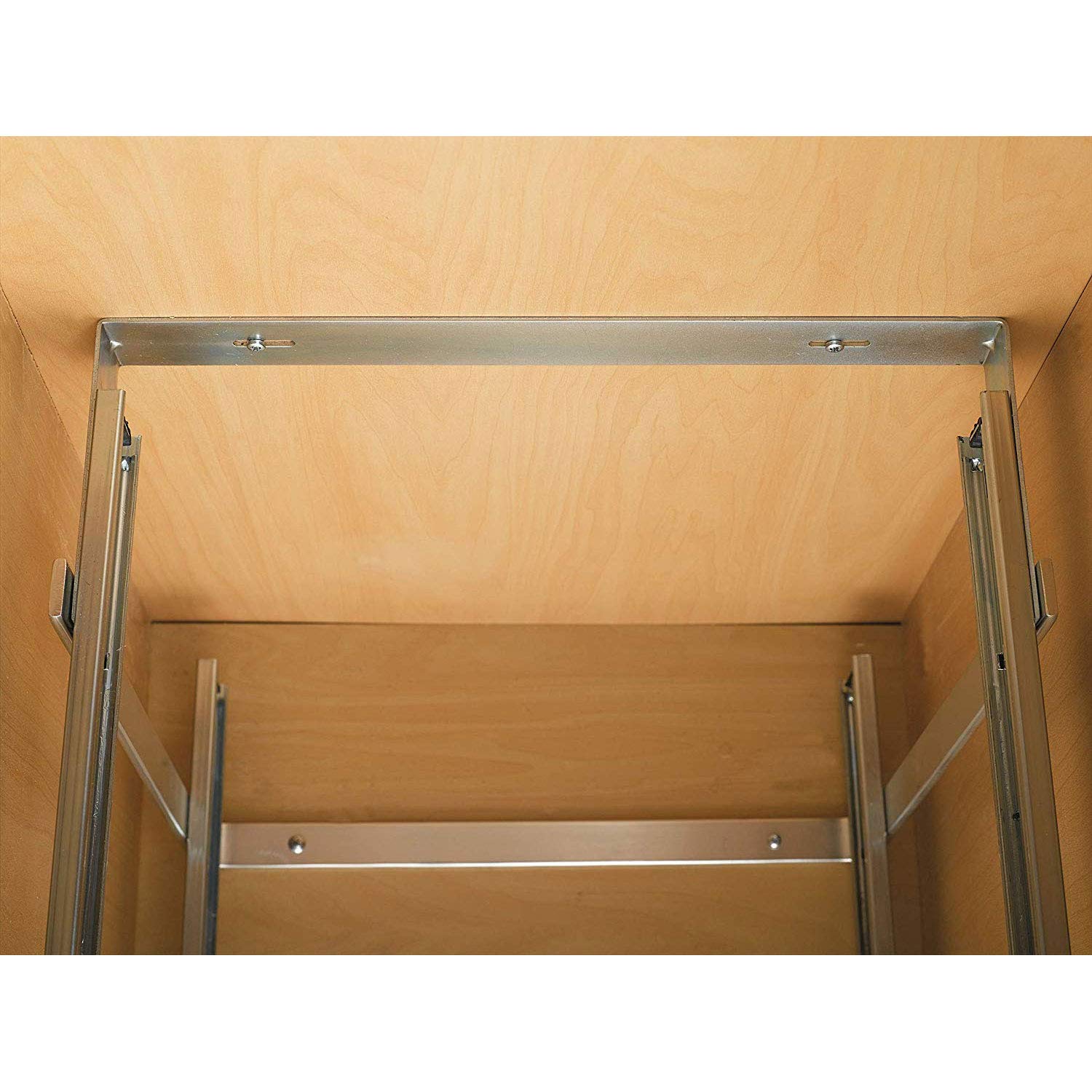 Rev-A-Shelf 5WB2-2122-CR 21 in. W x 22 in. D Base Cabinet Pull-Out 2-Tier Wire Basket, Chrome - Image 5