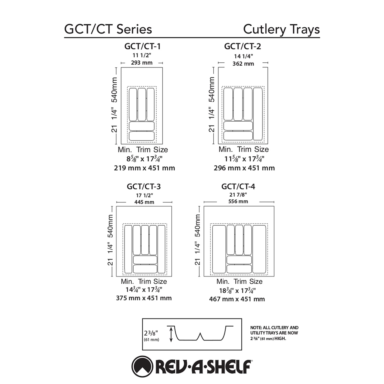 Rev-A-Shelf - CT-2W-52 - Medium White Cutlery Tray Drawer Insert - Image 4