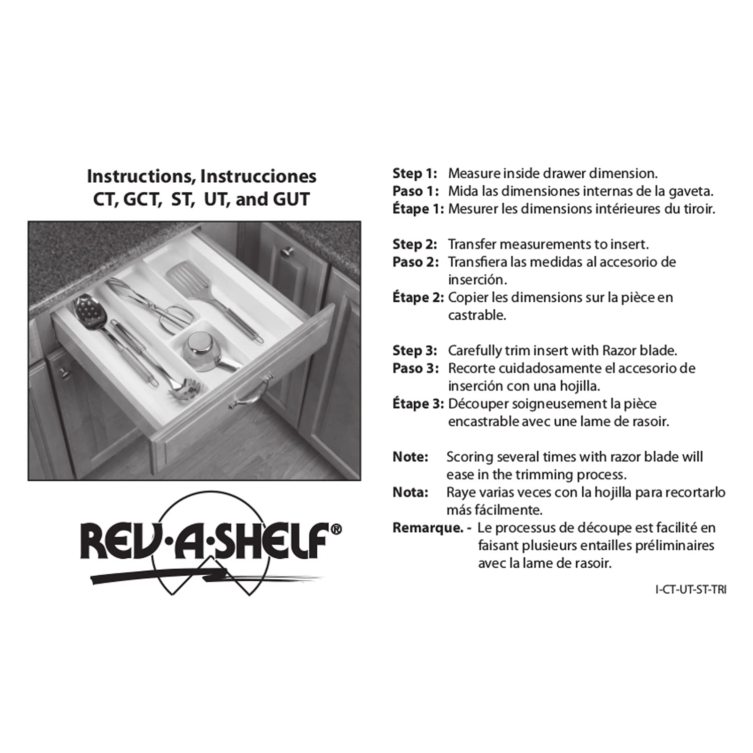 Rev-A-Shelf - CT-2W-52 - Medium White Cutlery Tray Drawer Insert - Image 5