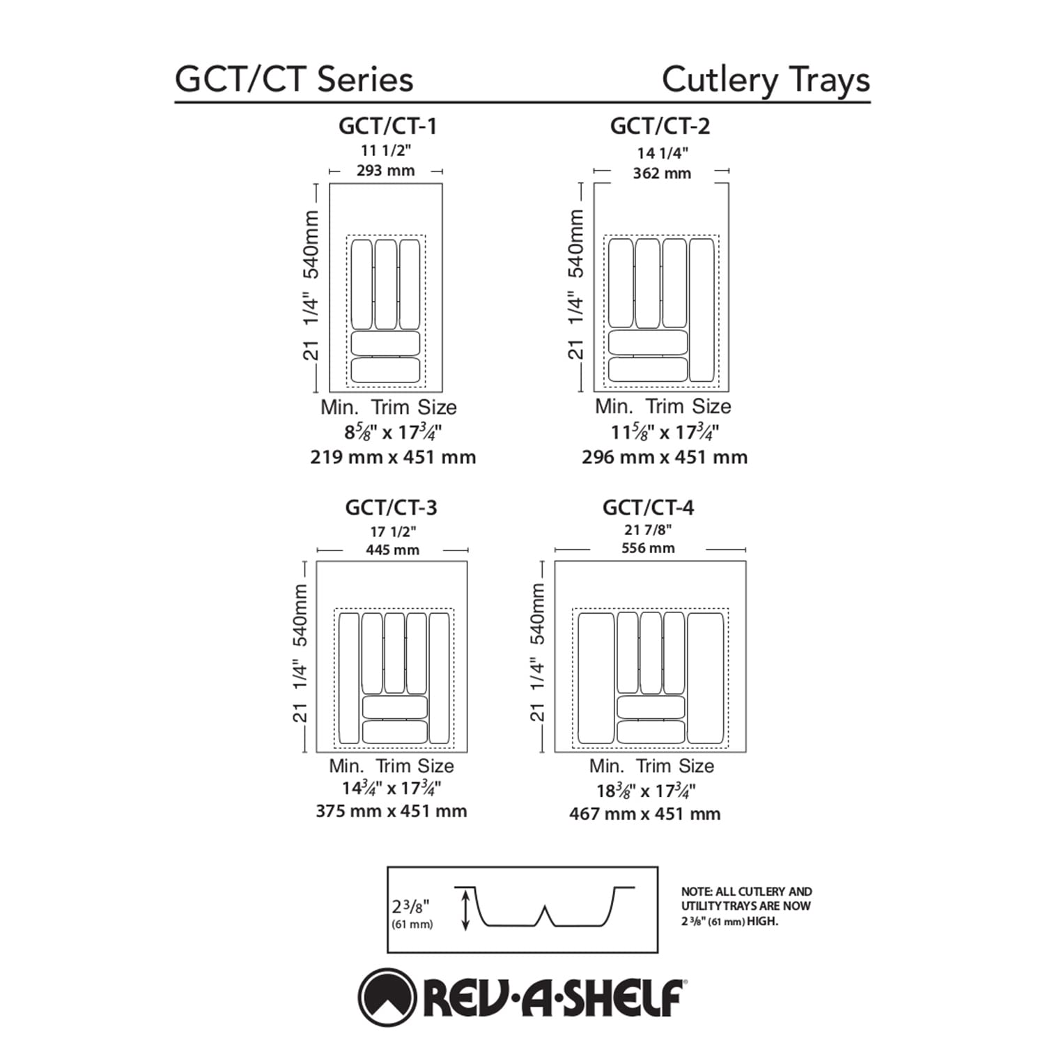 Rev-A-Shelf - CT-4W-52 - Extra Large White Cutlery Tray Drawer Insert - Image 6