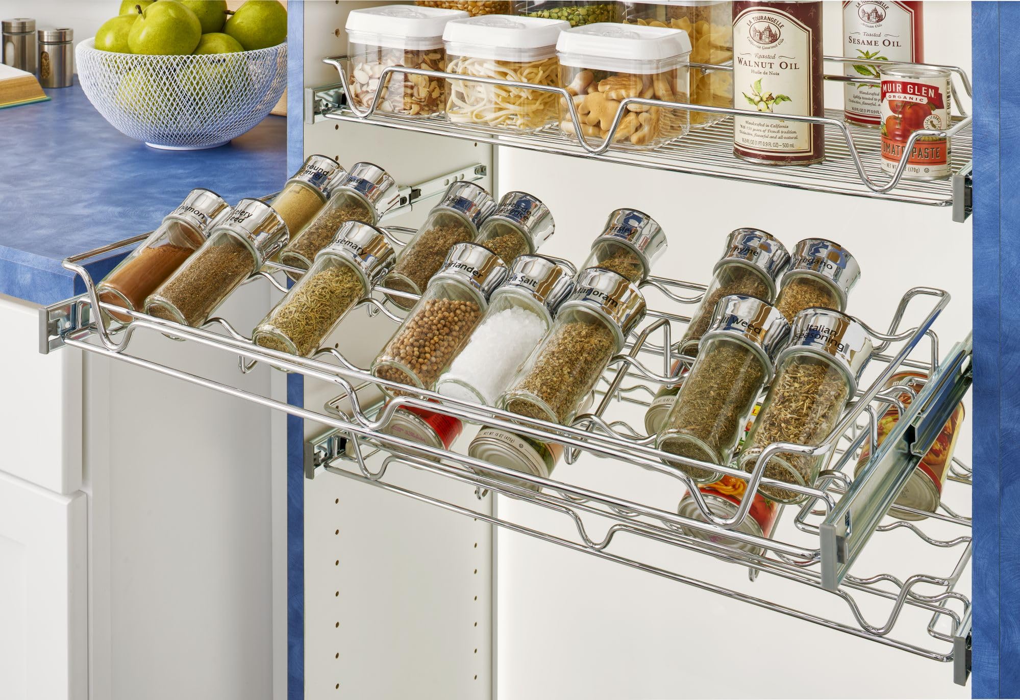 Rev-A-Shelf Deluxe Pullout Pantry Spice Organizer for Custom Walk-In Pantry Storage - Image 6