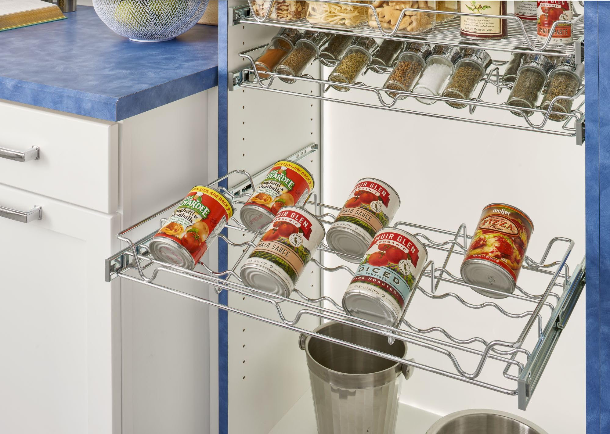 Rev-A-Shelf Deluxe Pullout Pantry Spice Organizer for Custom Walk-In Pantry Storage - Image 9