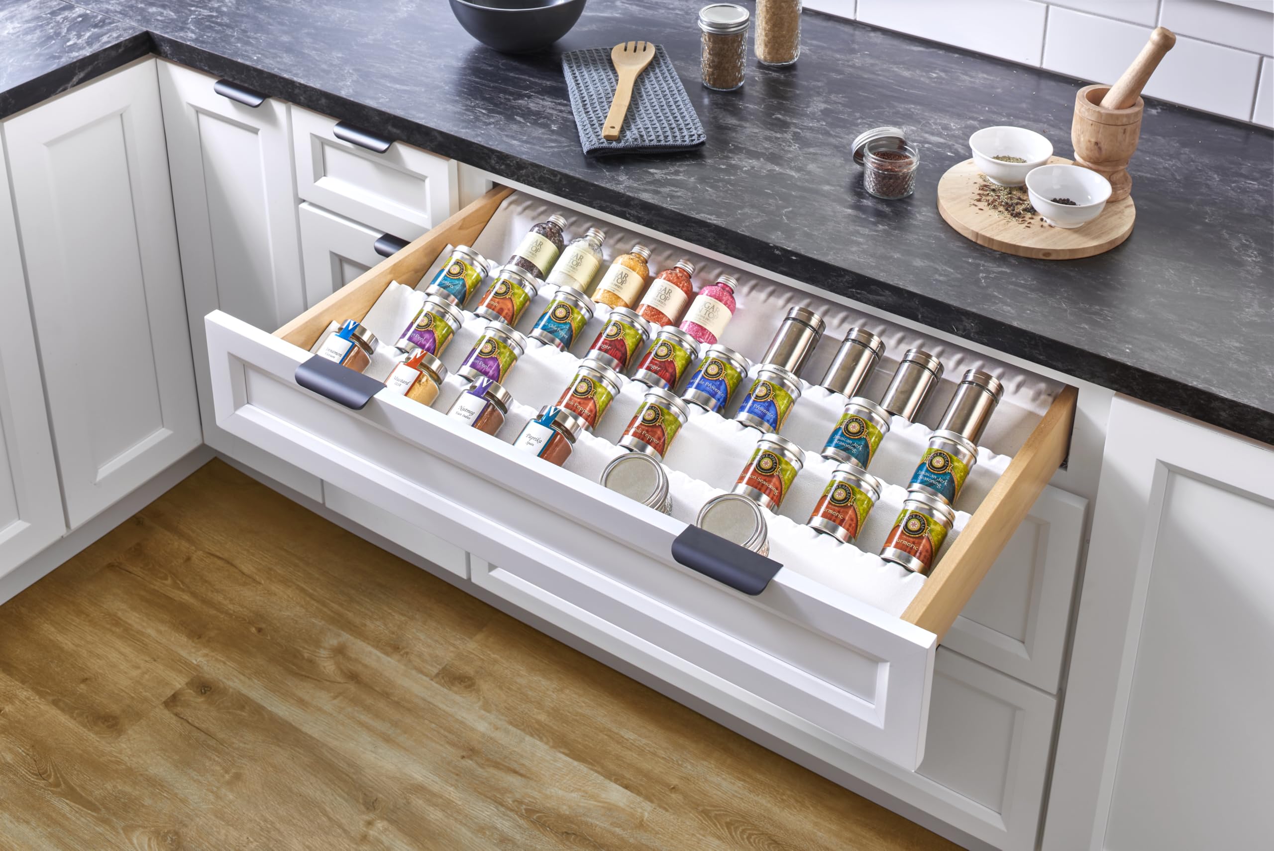 Rev-A-Shelf Polymer Trim-to-Fit Drawer Insert Spice Organizer - Image 4