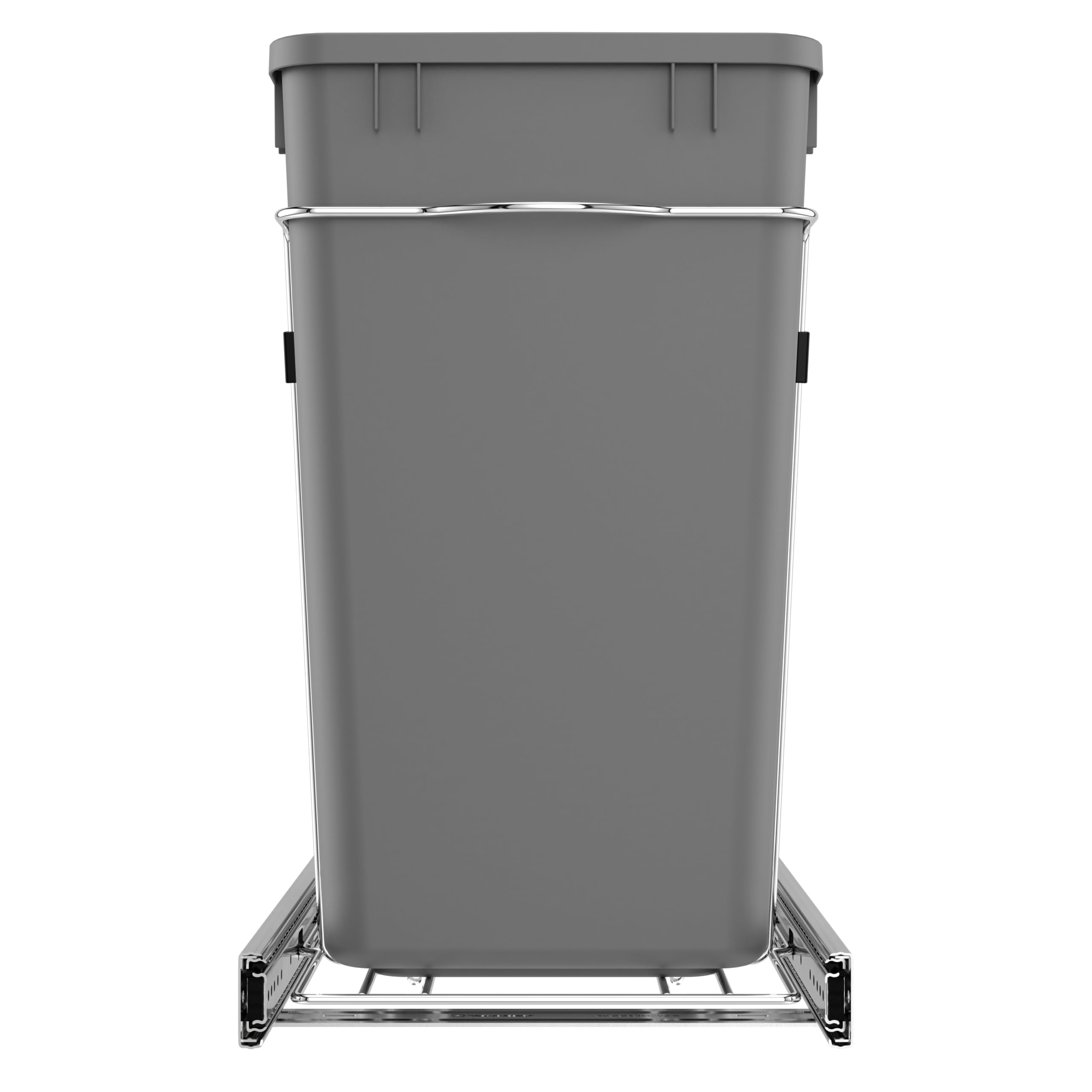 Rev-A-Shelf - RV-15KD-17C S - Double 27 Qt. Pull-Out Silver and Chrome Waste Container - Image 7