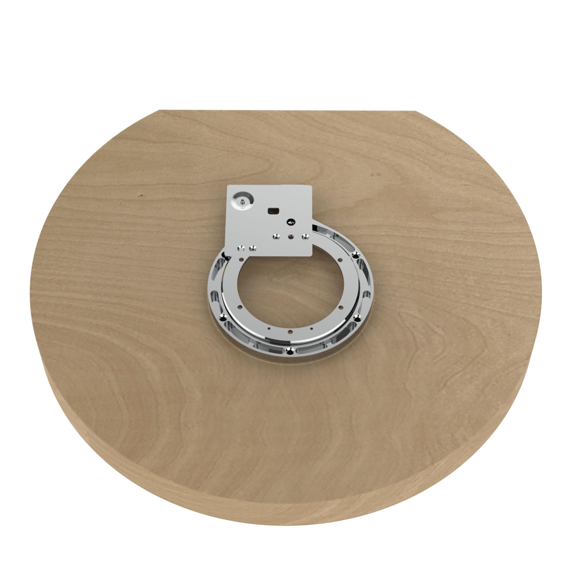 Rev-A-Shelf Single D Shape 22" Lazy Susan Organizer for Upper Corner Wall Kitchen Cabinets, Turntable Storage w/ Swivel Bearing, Wood, 4WLS201-22-BS52 - Image 8