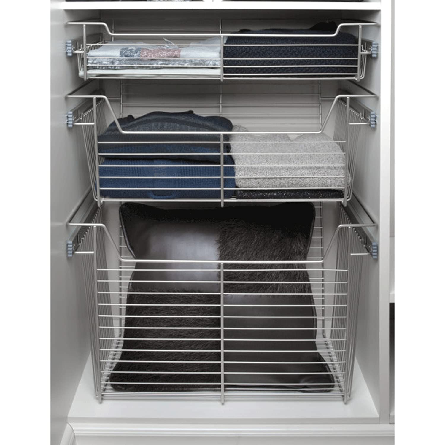 SIDELINES 18" W Closet Baskets for Custom Closet Systems (3-Pack) - Image 4